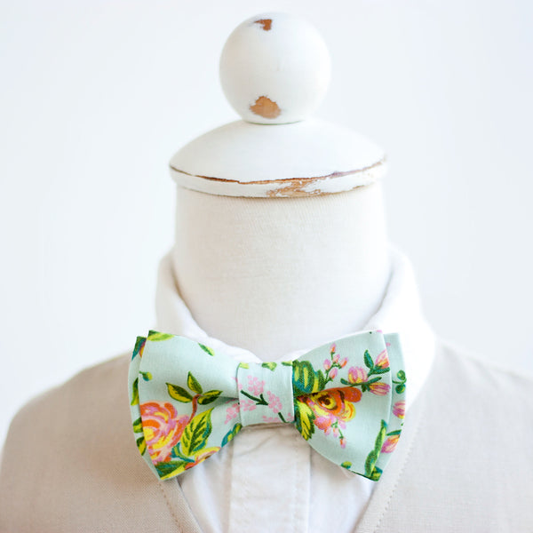 Boy's Bow Tie / Jardin De Paris Mint