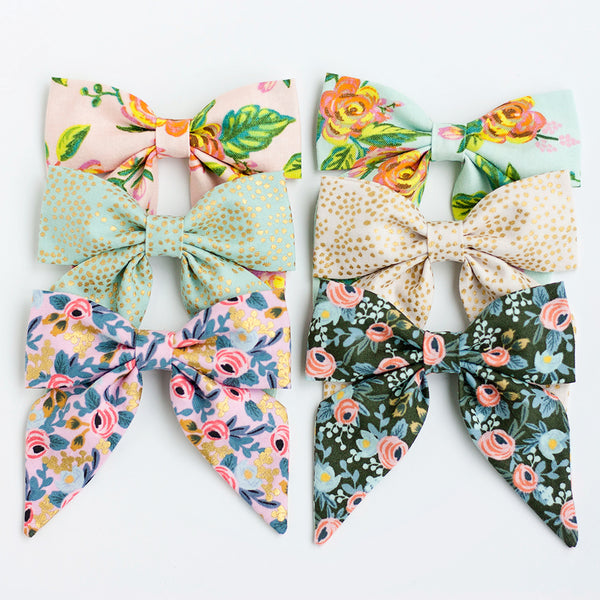 Sailor Bow Clip Or Headband / Rosa In Violet