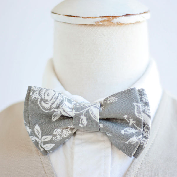 Sailor Bow Clip Or Headband / Grey Toile