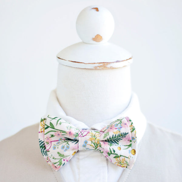 Sailor Bow Clip Or Headband / Wildflowers In Pink