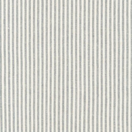 Men's Pocket Square / Gray Linen Stripe